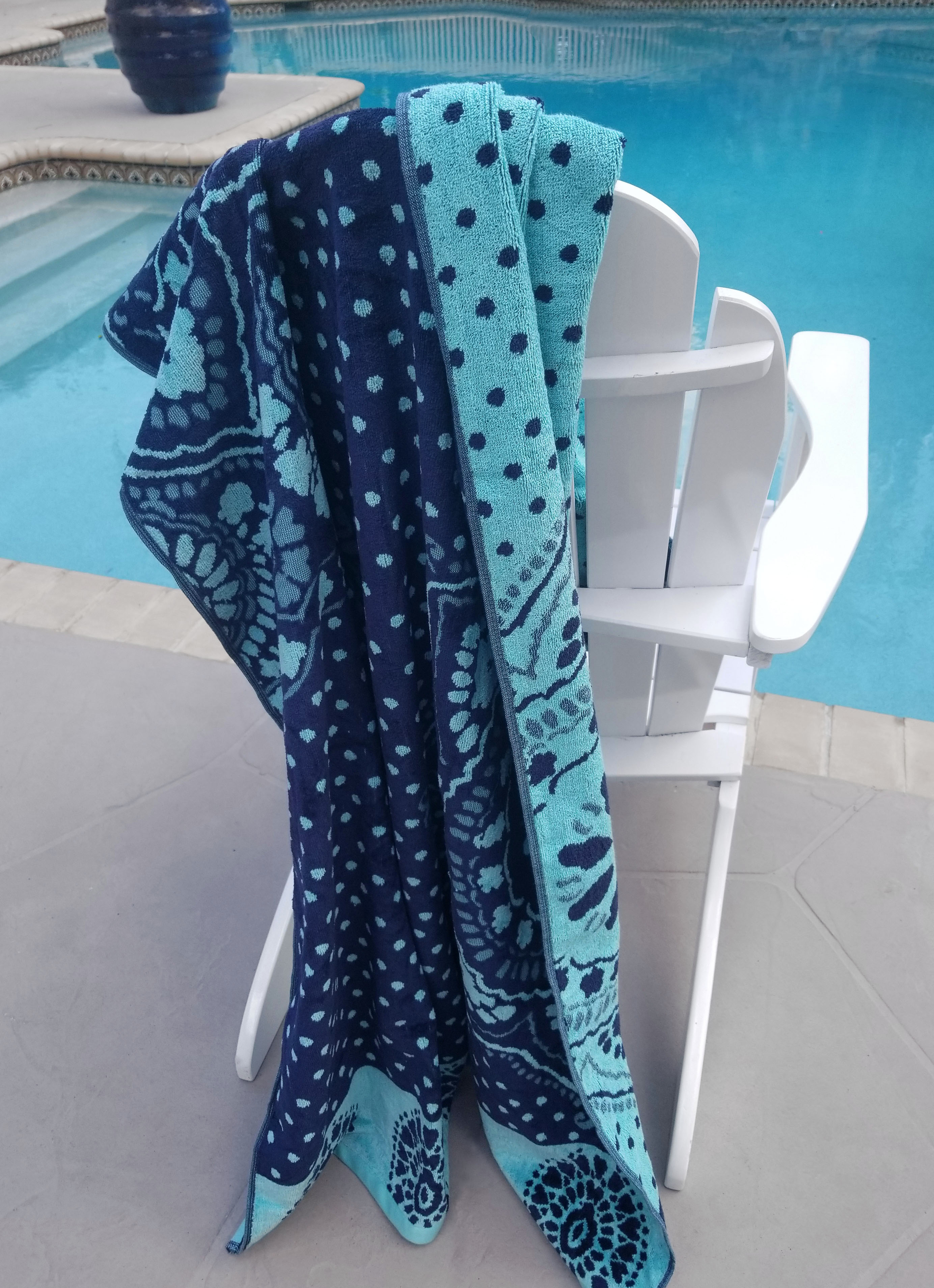 OverSized Designer Jacquard Printed Beach Towels